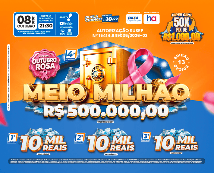 Concorra a mais de R$ 1.000.000,00 — HiperXCAP